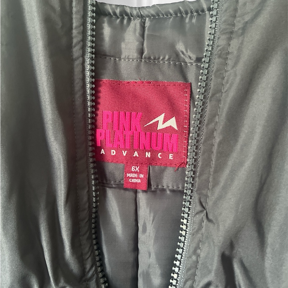 Snow Overalls Insulated Elastic Waist Zipper Adjustable Length Girls Sz 6 6X - Picture 5 of 9
